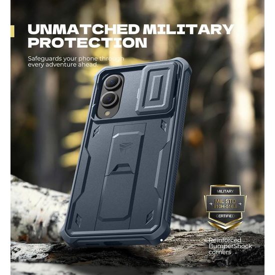 Custodia Dexnor 360 Kickstand Camprotector per Samsung Galaxy S25 Edge, blu