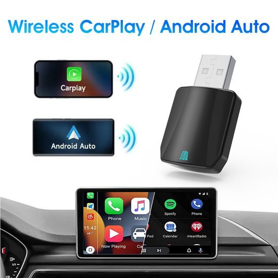 Ασύρματος Προσαρμογέας για CarPlay και Android Auto, Plug & Play, ABS, CA15
