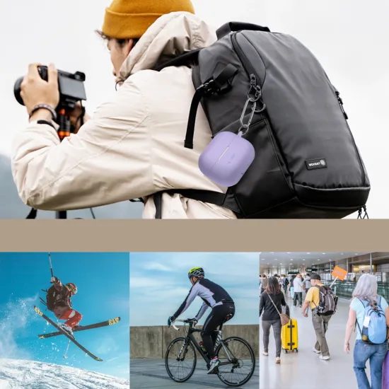 Tech-Protect Silikonhülle, Samsung Galaxy Buds 3 / 3 FE / 3 Pro, violett