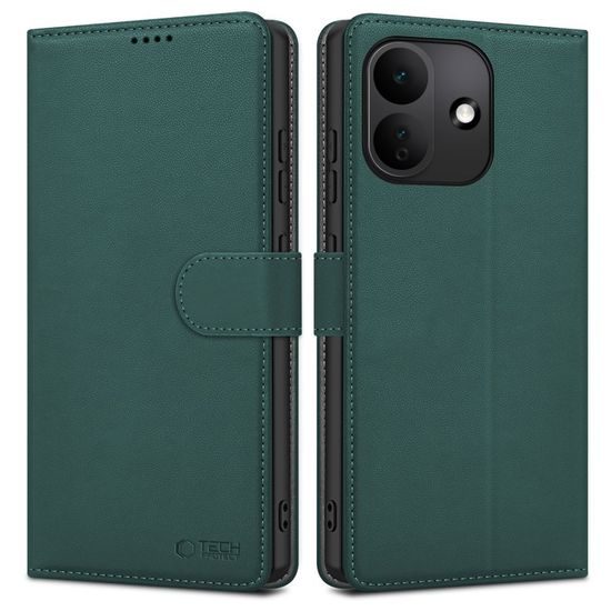 Tech-Protect Wallet Hülle für Xiaomi Redmi Note 17 Pro 5G - Kunstleder Schutzhülle mit Kartenfach - Grün