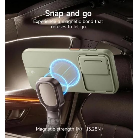Suritch MagSafe Kickstand Camprotector tok Samsung Galaxy A37 / A36, zöld