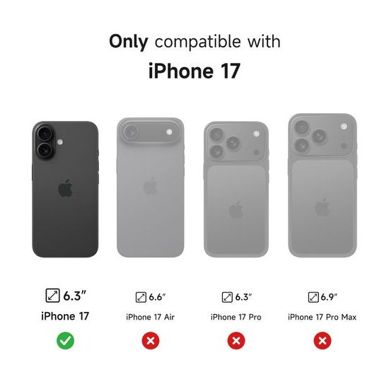 Suritch MagSafe Kickstand Camprotector θήκη iPhone 17, μαύρη