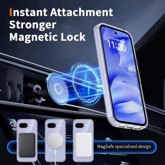 Tech-Protect Flexair Hybrid Hülle für Google Pixel 10a mit MagSafe - Hybrid-Schutzhülle - Transparent