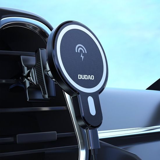 Dudao Magnetický držiak do auta s bezdrôtovou Qi nabíjačkou 15W (kompatibilný s MagSafe), čierna (F13)