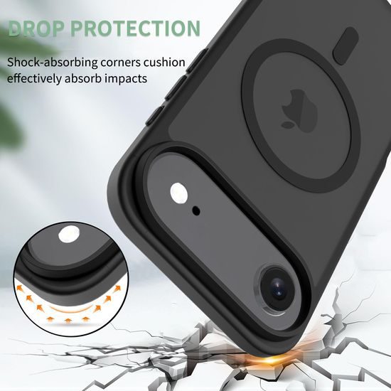 JP MagFit Colour MagSafe θήκη με μαγνήτη N52, iPhone Air, μαύρη