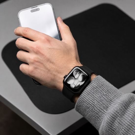 Apple Watch 8 / 9 / 10 / 11 / 12 / SE / Ultra (44 / 45 / 46 / 49 mm) silikoninis dirželis – Tech-Protect Silicone – juoda