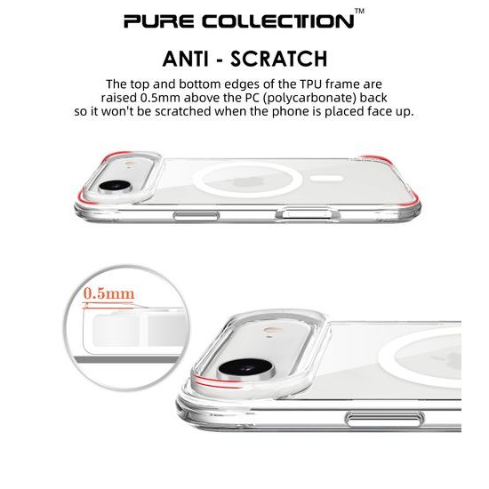 JP MagFit MagSafe θήκη με πιστοποίηση 3M SGS, iPhone Air, διάφανη