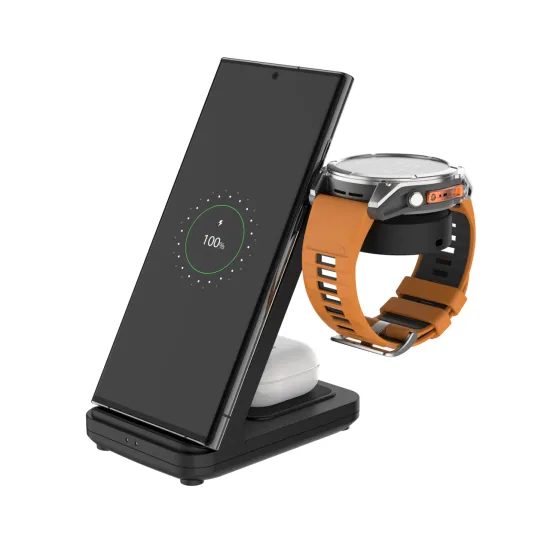 FIXED Powerstation 3 az 1-ben vezeték nélküli töltőállomás Garmin-hoz, 15W + 5W + 2,5W, fekete