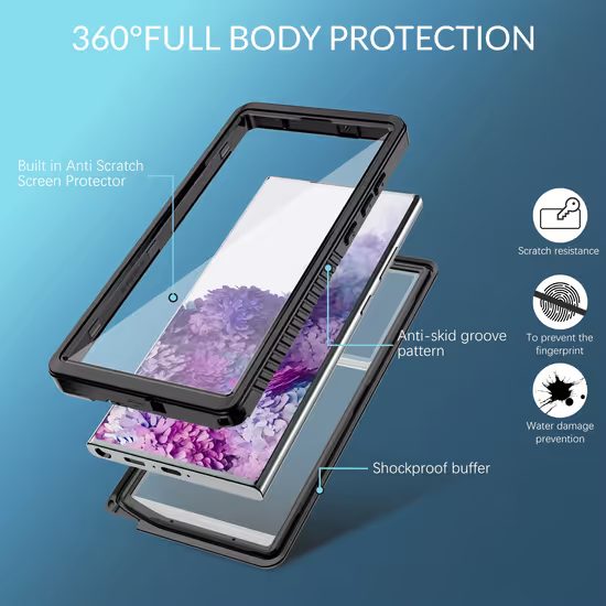 ShellBox IP68 obal, Samsung Galaxy S23 Plus, černý