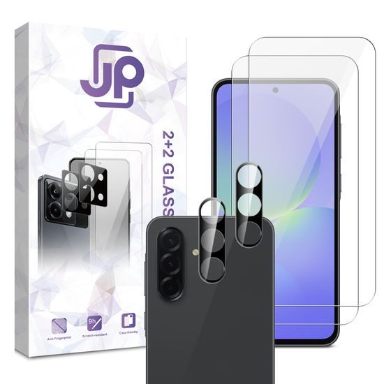 JP Combo pack, Sada 2 tvrzených skel a 2 sklíček na fotoaparát, Samsung Galaxy A37