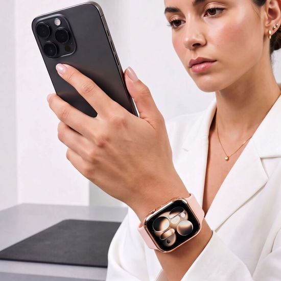 Tech-Protect Silicone rem til Apple Watch 8 / 9 / 10 / 11 / 12 / SE / Ultra (40 / 41 / 42 mm) - Lyserød