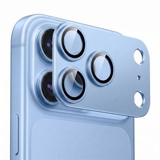iPhone 18 Pro Max kaamera kaitseklaas – Tech-Protect CamFull Fit+ – helesinine