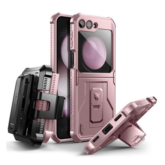 Dexnor 360 Kickstand obal Samsung Galaxy Flip 5, ružový