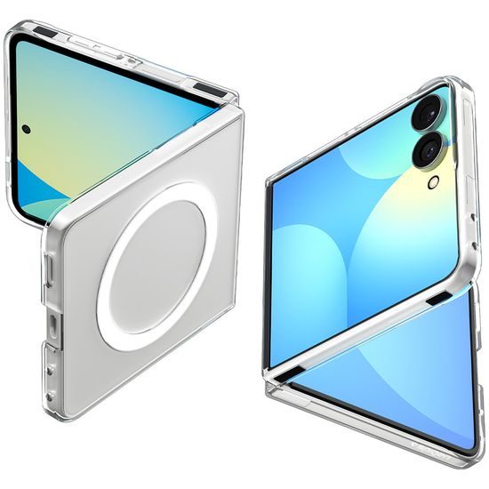 Samsung Galaxy Z Flip 8 ümbris – Spigen AirSkin MagSafe – läbipaistev / valge