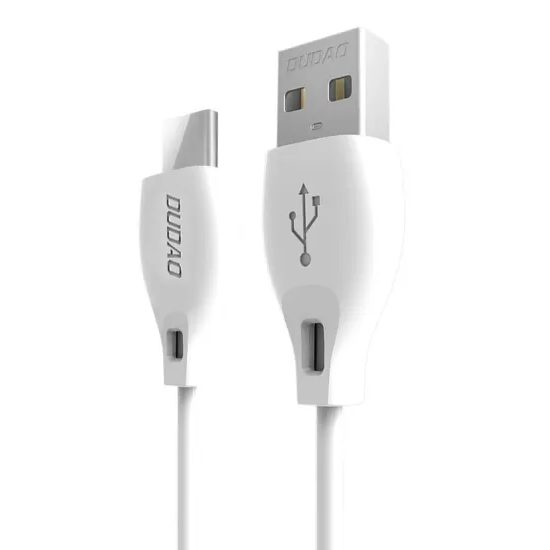 Καλώδιο Dudao USB - USB-C, 2,1A, 1μ, λευκό