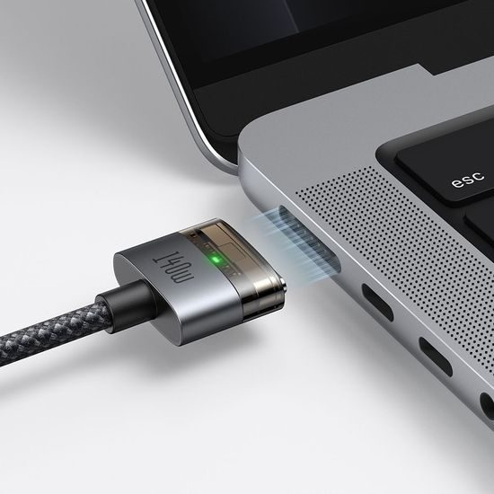 Mcdodo Μαγνητικό καλώδιο (CA-2070) USB-C - MagSafe 3, 140W, LED ενδείκτης, 2 m, μαύρο
