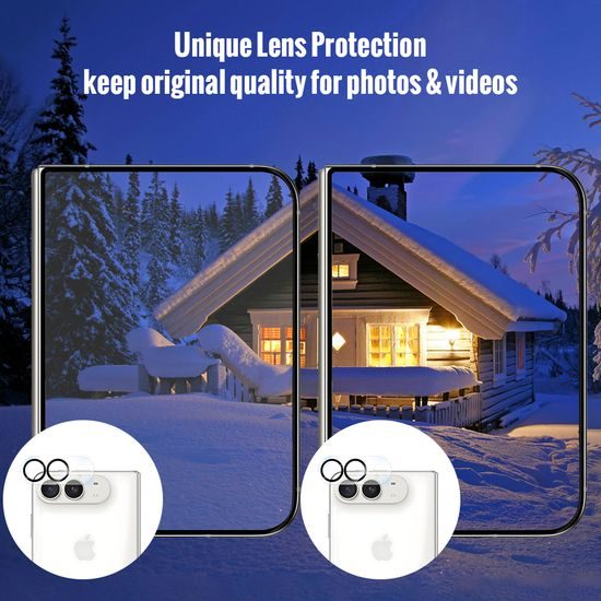 Sticlă securizată 3D pentru obiectivul camerei foto, iPhone Duo