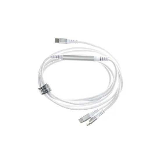 ER POWER Έξυπνο καλώδιο USB-C - 2x USB-C, 100 W, λευκό