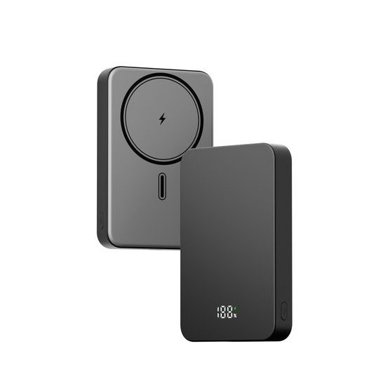 UltraThin MagSafe Power Bank 10000 mAh, PD20W + 15W ασύρματα, μαύρο