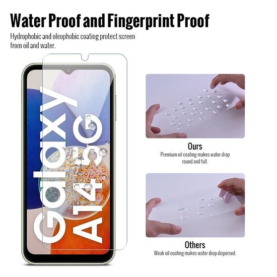 JP Long Pack Tvrdených skiel, 3 sklá na telefón, Samsung Galaxy A14