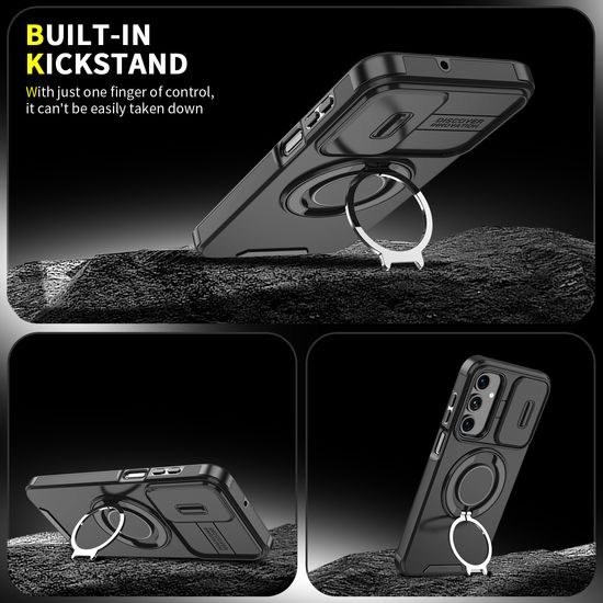 Camslide Stand obal, Samsung Galaxy S24 Plus / S25 Plus, fialový
