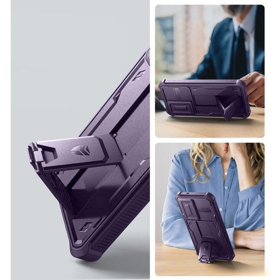 Dexnor 360 Kickstand Camprotector Θήκη Samsung Galaxy S25 Plus, Μωβ