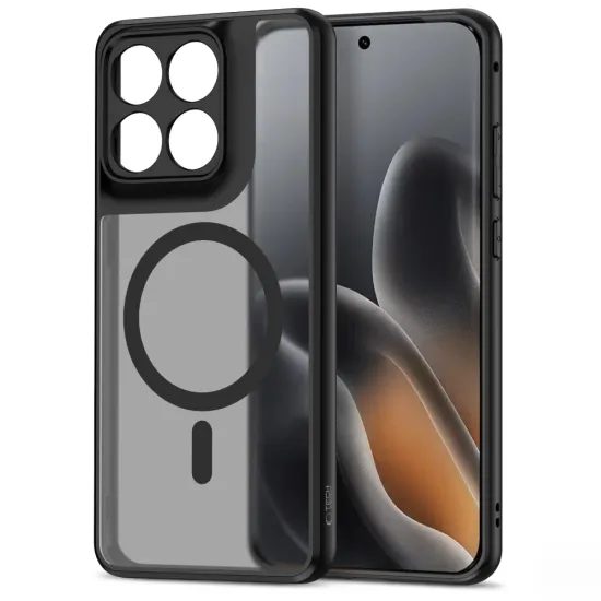 Tech-Protect MagMat Schutzhülle für Motorola Edge 70 Fusion / Fusion Plus 5G - MagSafe kompatibel - Schwarz Matt
