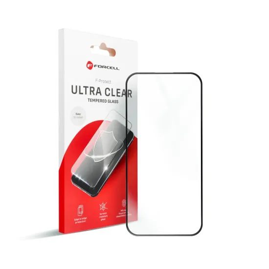 Forcell Ultra Clear Screenprotector - Gehard glas - voor Samsung Galaxy A36 / A56 - Zwart
