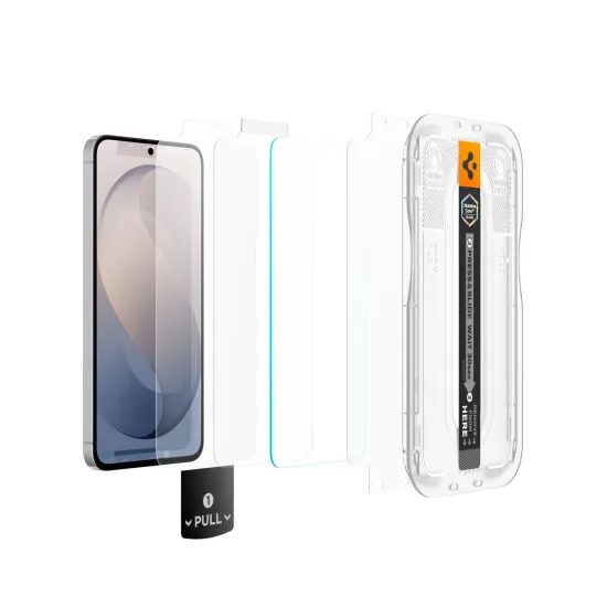 Spigen Glas.TR EZ Fit Pro με εφαρμογέα, 2 τεμάχια, Σκληρυμένο γυαλί, Samsung Galaxy S26 FE, διάφανο