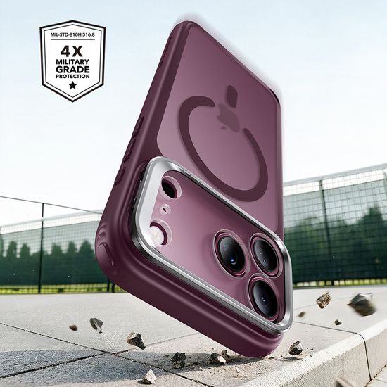 iPhone 17 Pro Max / 18 Pro Max vāciņš – ESR Classic Hybrid HaloLock ar statīvu – sarkans
