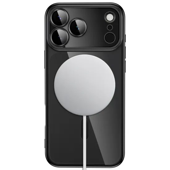 iPhone 17 Pro / 18 Pro dėklas – Tech-Protect MagFlex MagSafe – blizgus juoda