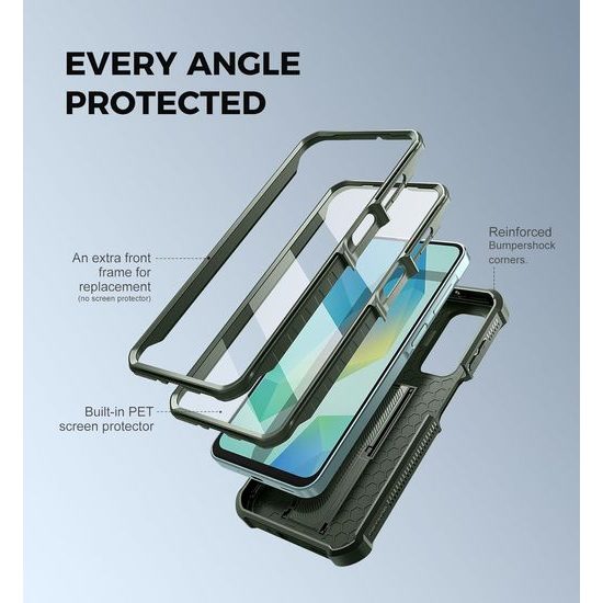 Dexnor 360 Kickstand Camprotector Θήκη Samsung Galaxy A16, Πράσινη