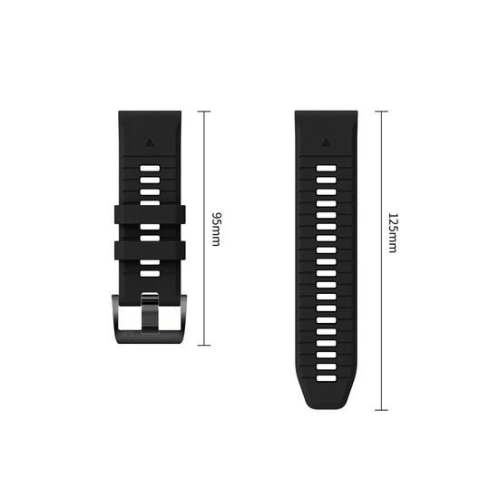 Tech-Protect Silicone remienok, Garmin Fenix 5 / 6 / 6 Pro / 7 / 8 / 8 Pro / E / 9 / 9 Pro (47 mm), čierny