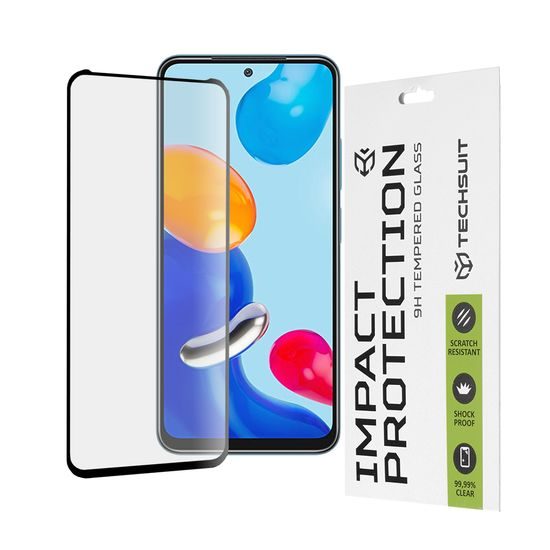 Techsuit 111D Σκληρυμένο γυαλί, Xiaomi Redmi Note 11 / Note 11S / Poco M4 Pro 4G, μαύρο
