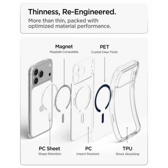 Spigen Ultra Hybrid Mag s MagSafe, iPhone 17 Pro Max / 18 Pro Max, modrý