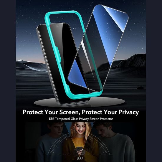 ESR Privacy Σκληρυμένο Γυαλί, iPhone 17 Pro Max, 3 τεμάχια