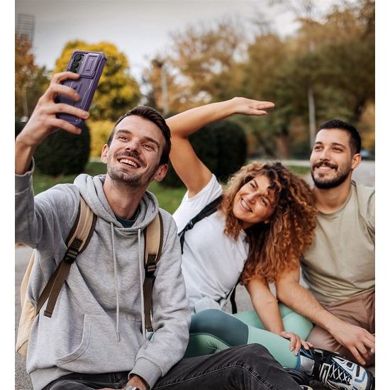 Dexnor 360 Kickstand Camprotector Θήκη Samsung Galaxy S25 Plus, Μωβ