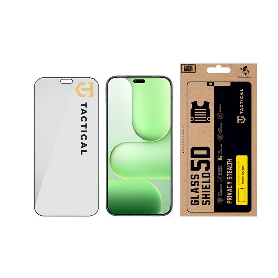 Honor 600 Lite apsauginis stiklas – Tactical Glass Shield Privacy Stealth 5D grūdintas stiklas – juoda