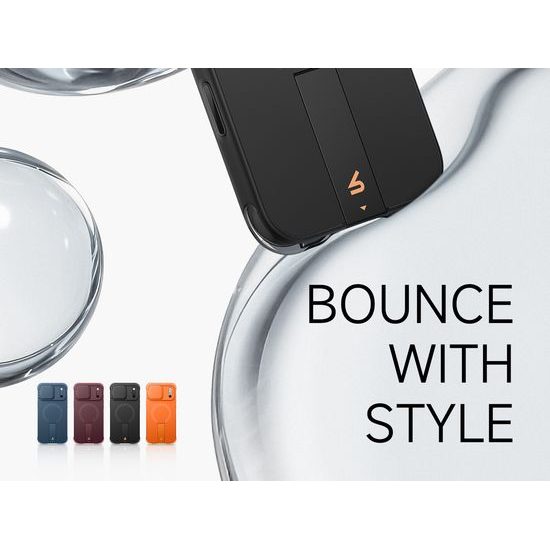 Husă Suritch AirBounce Bumper MagSafe Kickstand CamProtector, iPhone 17 Pro Max / 18 Pro Max, negru