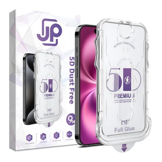 JP DustFree 5D Zaščitno kaljeno steklo, iPhone 16