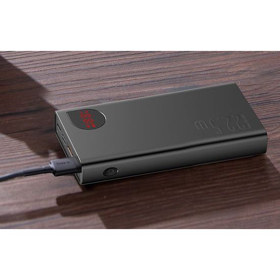 Baseus Adaman Metal Powerbanka 20000mAh, 22,5 W, čierna