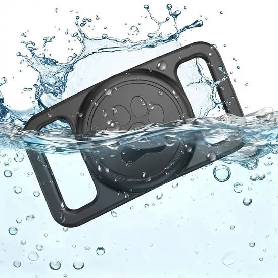 Techsuit BuddyGuard (DG1) Halsband Houder voor Apple AirTag - Zwart