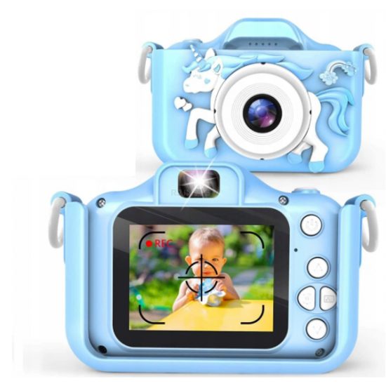 Digitální fotoaparát pro děti X5, Unicorn blue