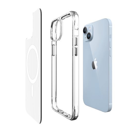 JP MagFit MagSafe etui z certyfikatem 3M SGS, iPhone 14 Plus / 15 Plus, przezroczysty