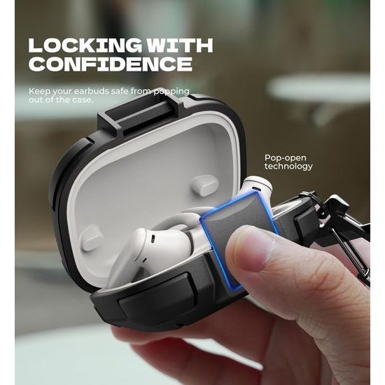 Ανθεκτική θήκη Dexnor, Beats Powerbeats Pro 2, μαύρη