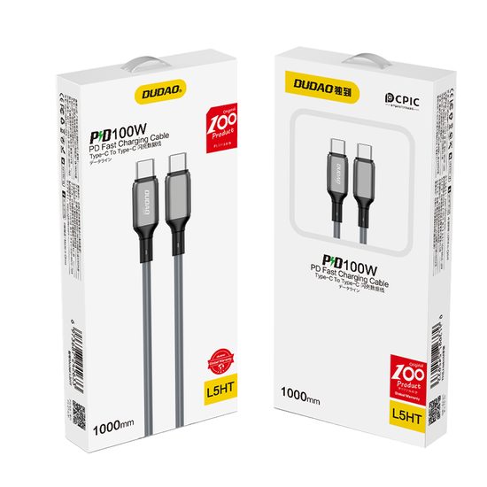 Dudao PD USB-C USB-C gyorstöltő kábel, 100W 1 m (L5H)