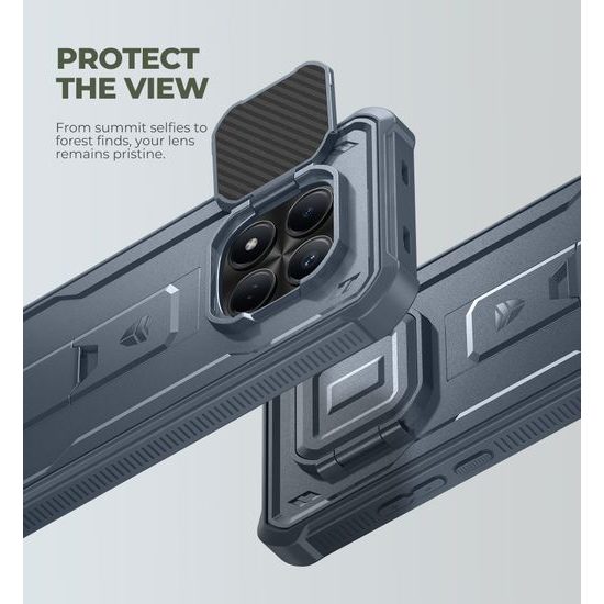 Husă Dexnor 360 Kickstand Camprotector Xiaomi Redmi Note 15 Pro 5G, albastră