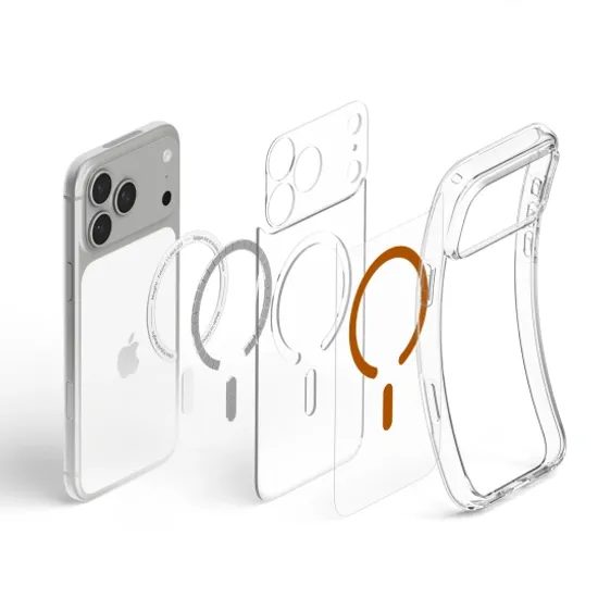 Spigen Ultra Hybrid Mag s MagSafe, iPhone 17 Pro / 18 Pro, oranžový