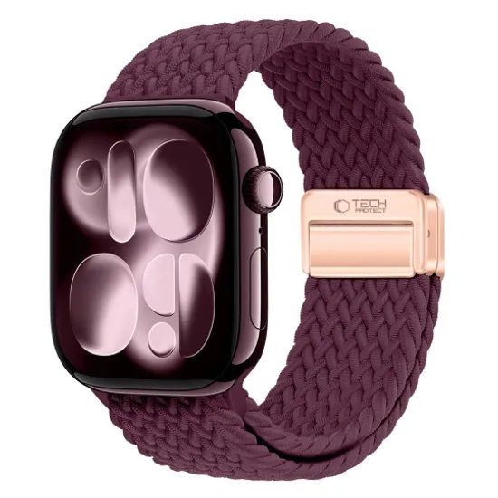 Tech-Protect NylonMag Apple Watch 8 / 9 / 10 / 11 / SE (40 / 41 / 42 mm), vínový