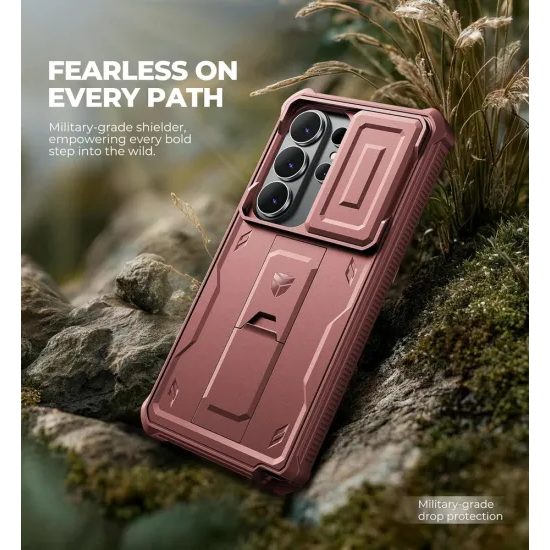 Dexnor 360 Kickstand Camprotector θήκη Samsung Galaxy S26 Ultra, μπορντό